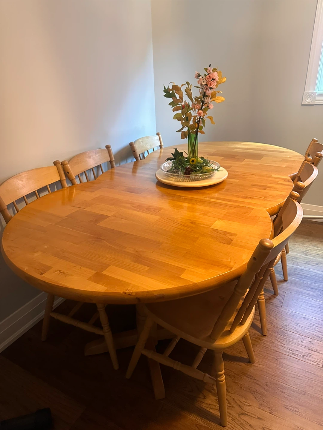 Unique Solid Wood Dining Table and 6 Chairs Set - photo 2