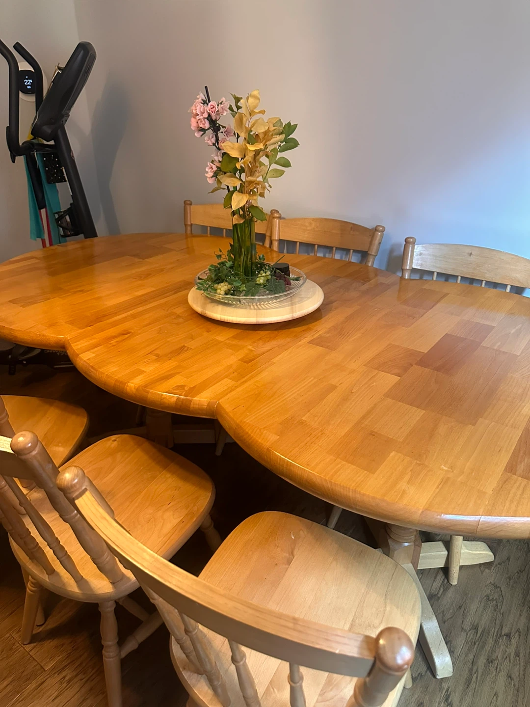 Unique Solid Wood Dining Table and 6 Chairs Set - photo 4