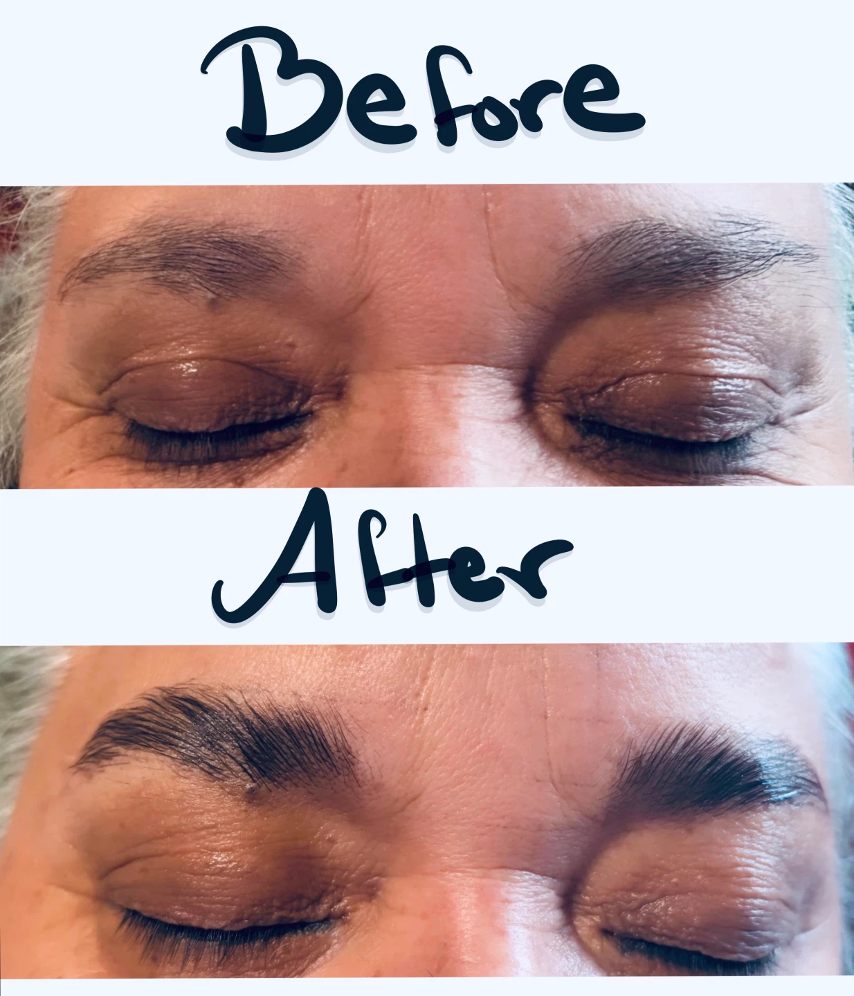Eyebrow Lamination Before & After