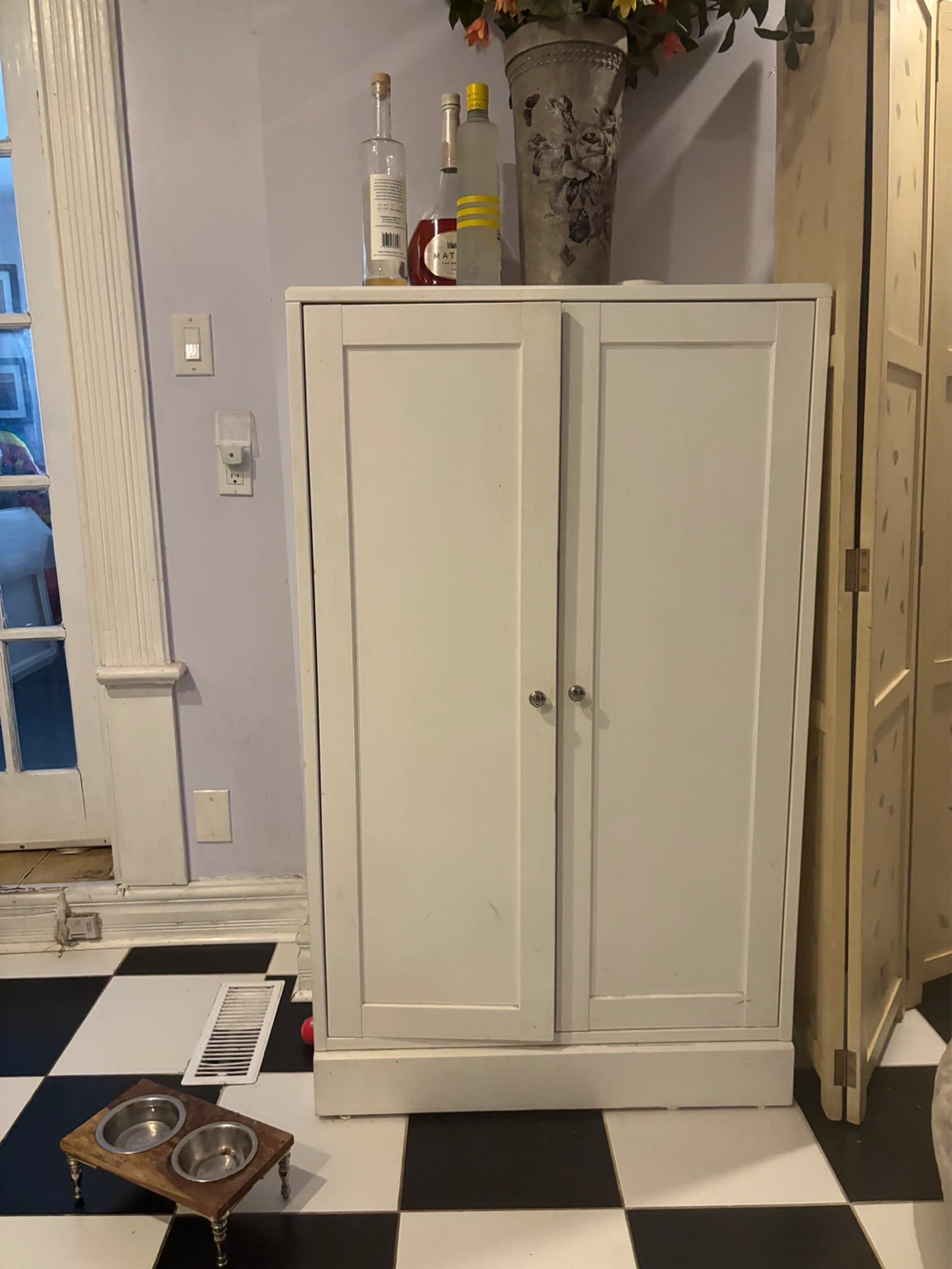 White Two-Door Storage Cabinet