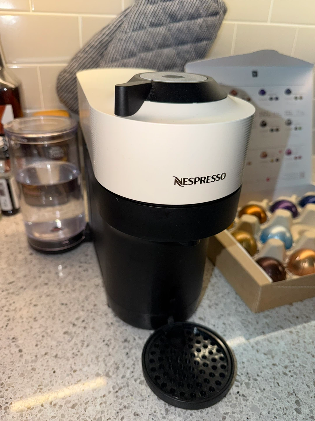 Nespresso Vertuo Pop+ White Coffee Machine - Includes Capsules