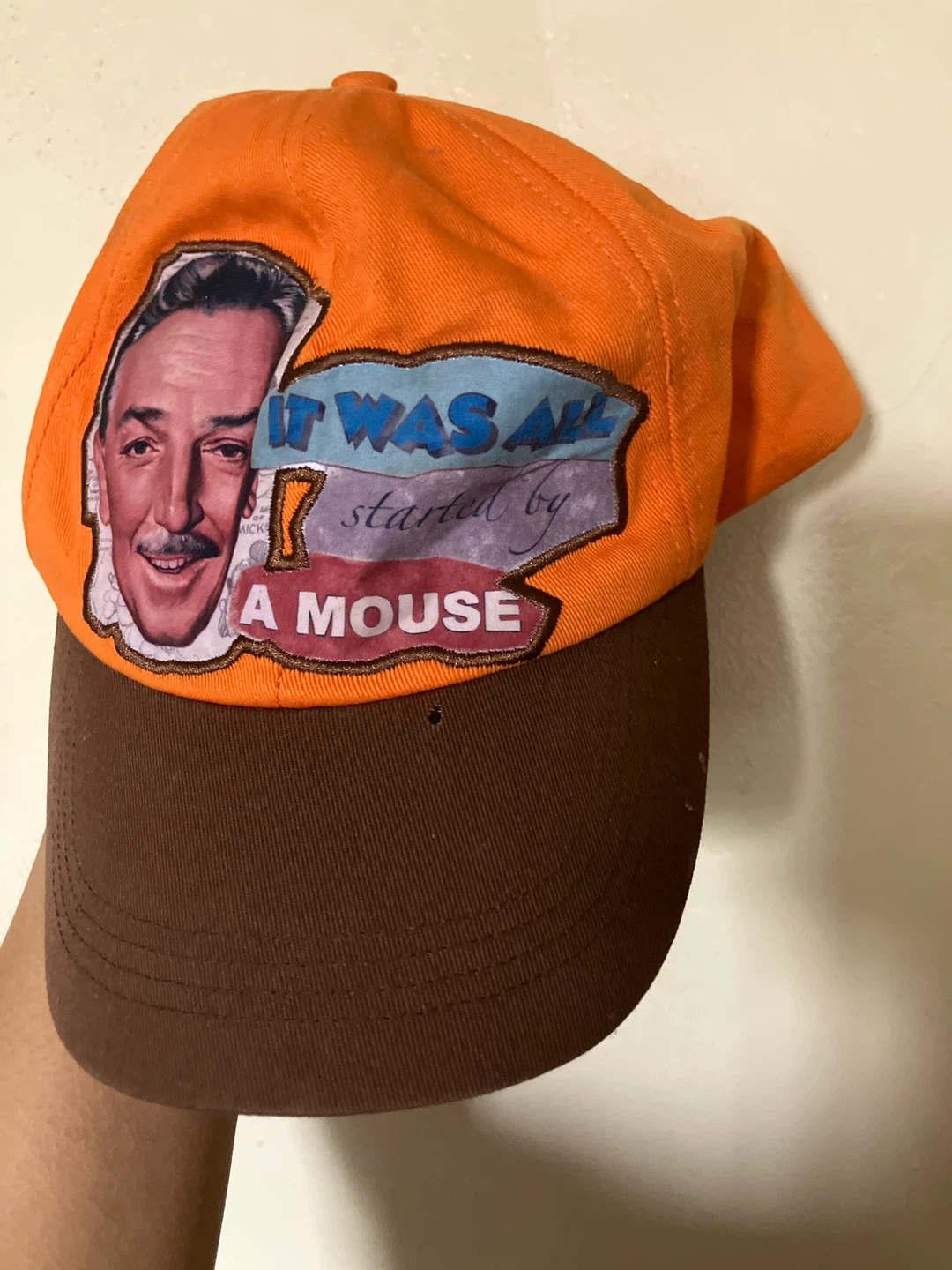It all started with a mouse orange Disney parks Hat