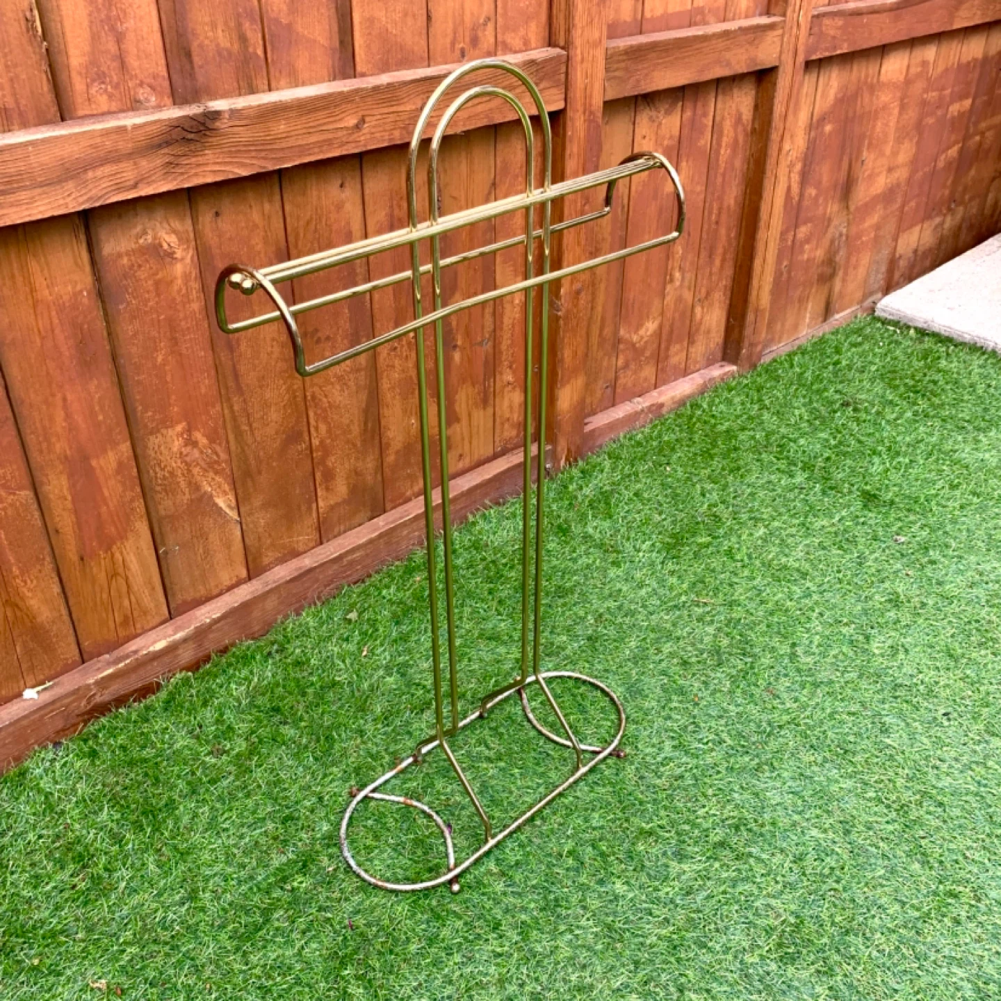 Towel Rack Bathroom Towel Stand Freestanding Towel Holder Gold - photo 2