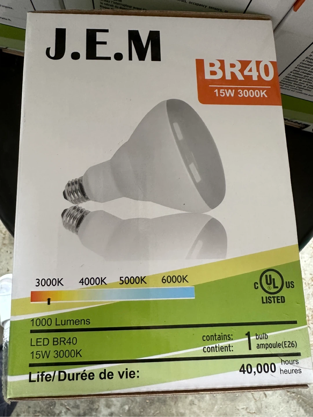 J.E.M BR40 LED Light Bulb 15W 3000K
