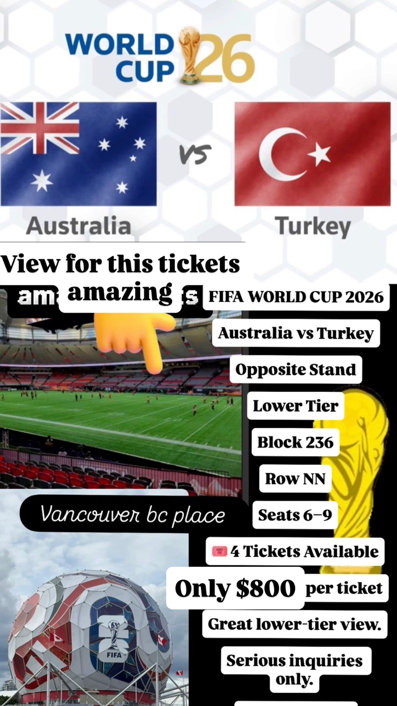 FIFA World Cup 2026 Tickets - Australia vs Turkey