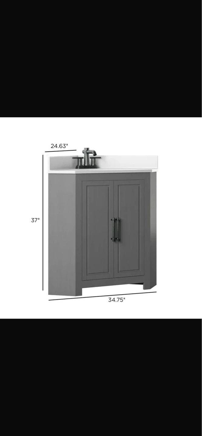 New Grey Bathroom Vanity with Sink - photo 5