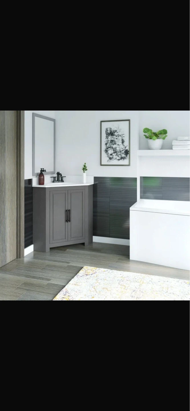 New Grey Bathroom Vanity with Sink - photo 3
