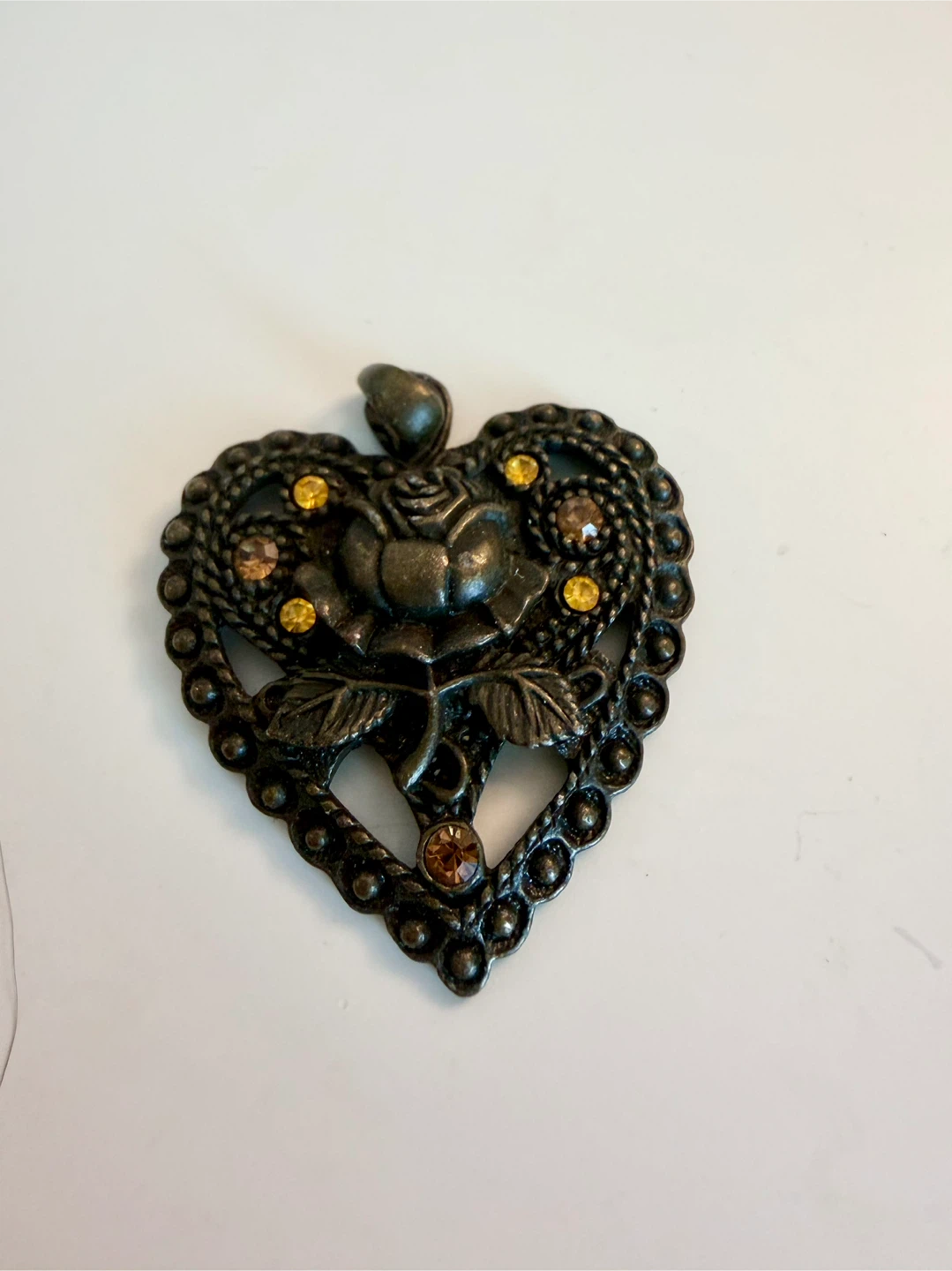 Black Brooch with Rhinestones - photo 2