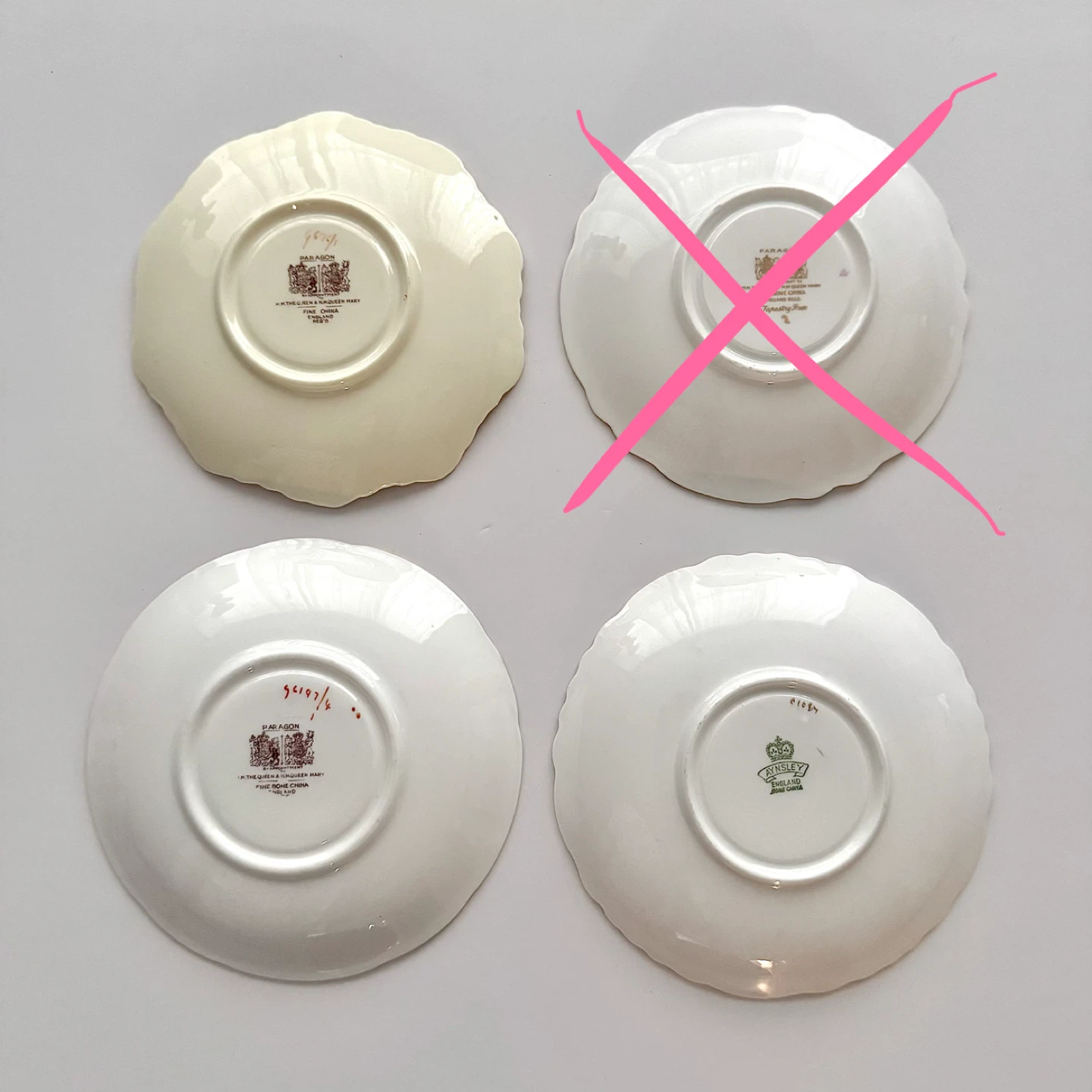 Paragon and Aynsley high-end replacement saucers - photo 2