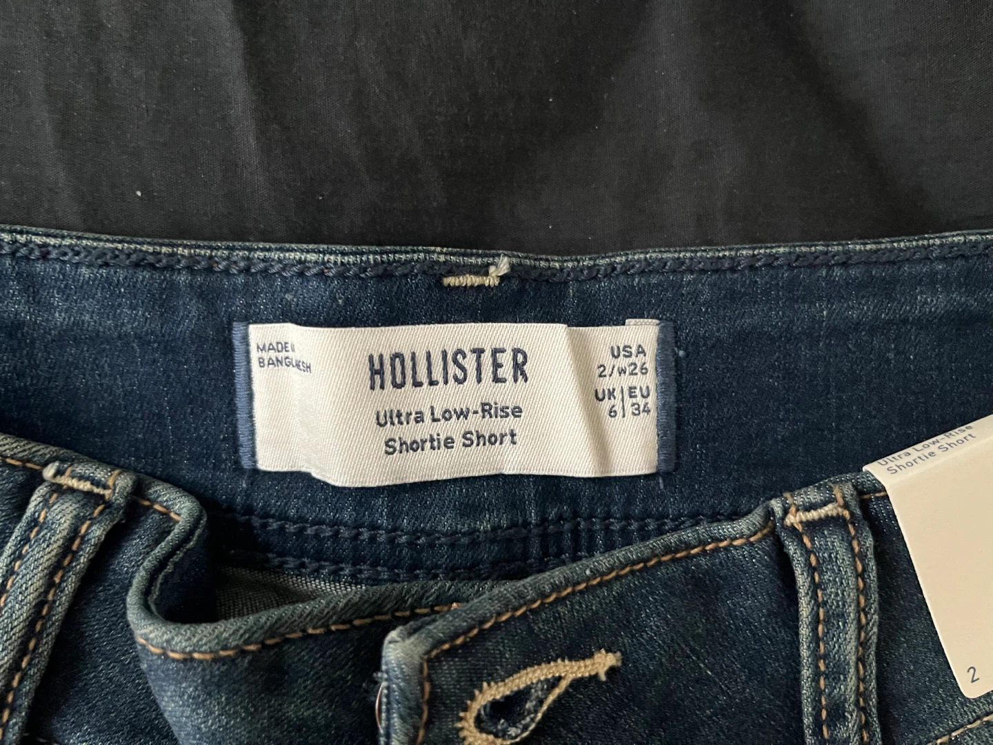 BNWT Hollister Shortie Shorts low rise dark blue size 2/W26 - photo 2