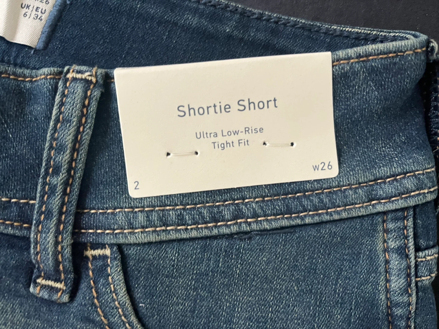BNWT Hollister Shortie Shorts low rise dark blue size 2/W26 - photo 3
