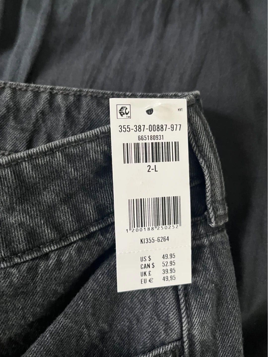 BNWT Hollister Low-Rise black Baggy Jeans size 2 LONG/ W 26 - photo 4