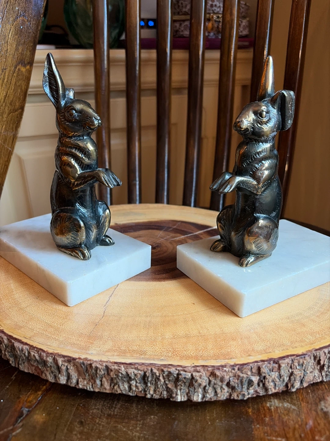 Vintage Begging Bunny Bookends