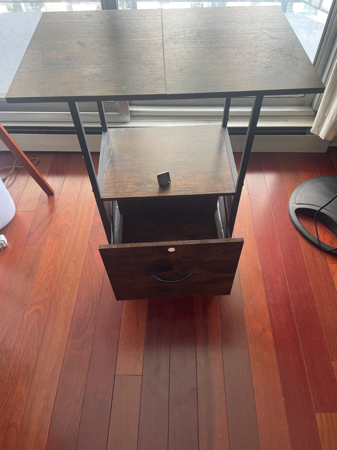 Rolling Side Table with Drawer