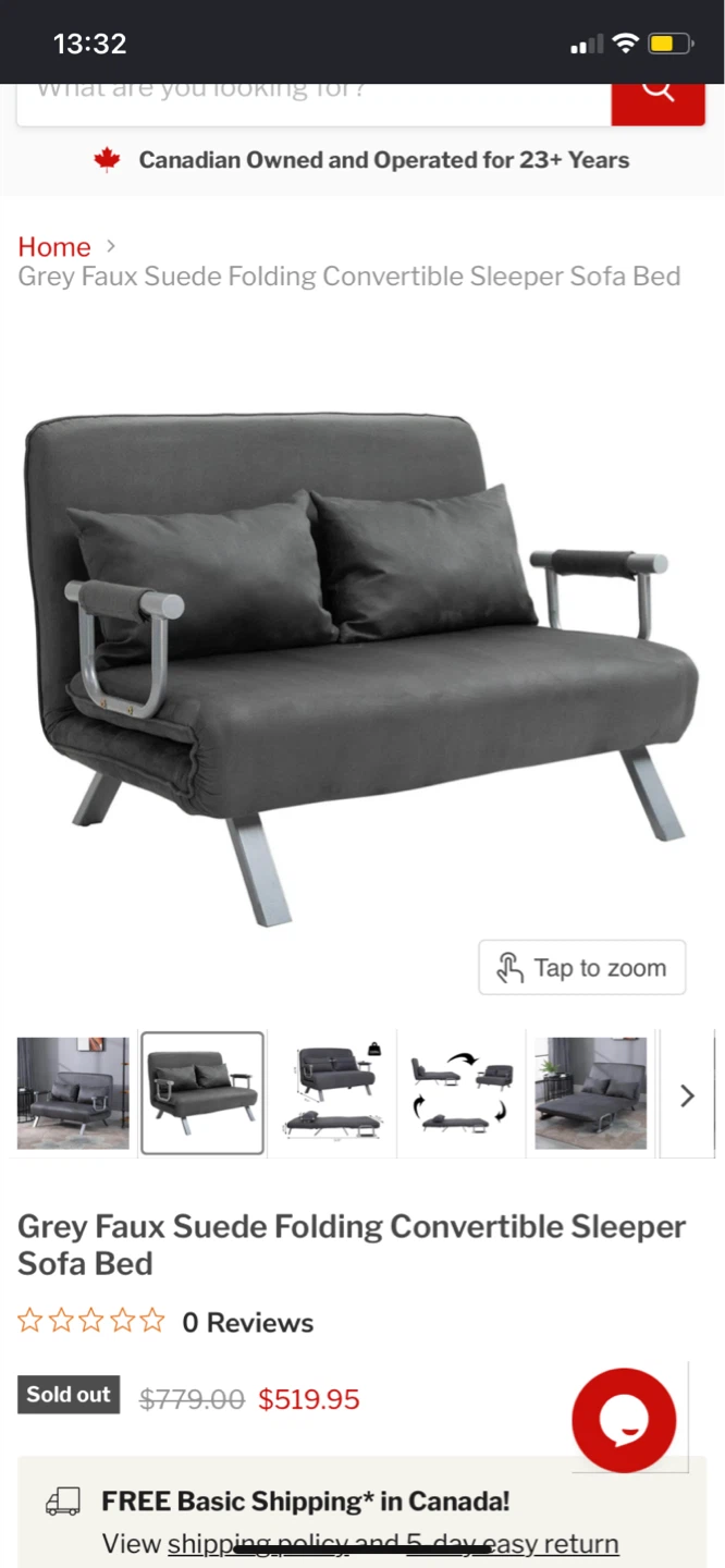 HOMCOM Convertible Futon Sofa Bed (CAN DELIVER) - photo 3