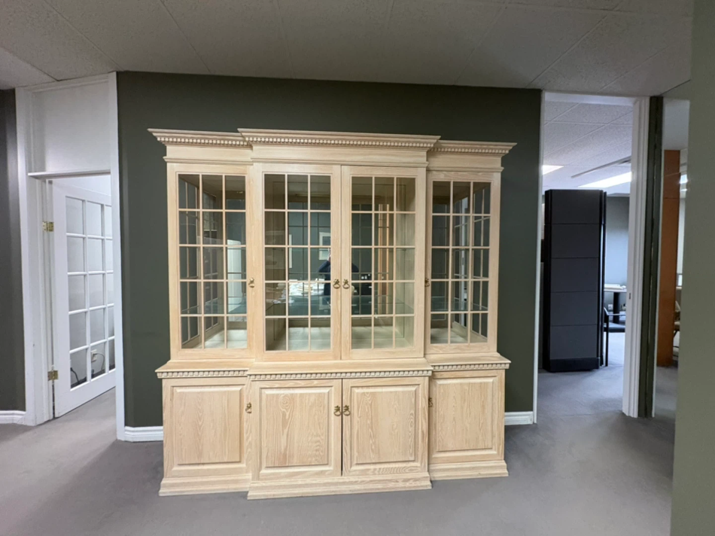 Glass Display Cabinet with Wooden Frame - photo 2