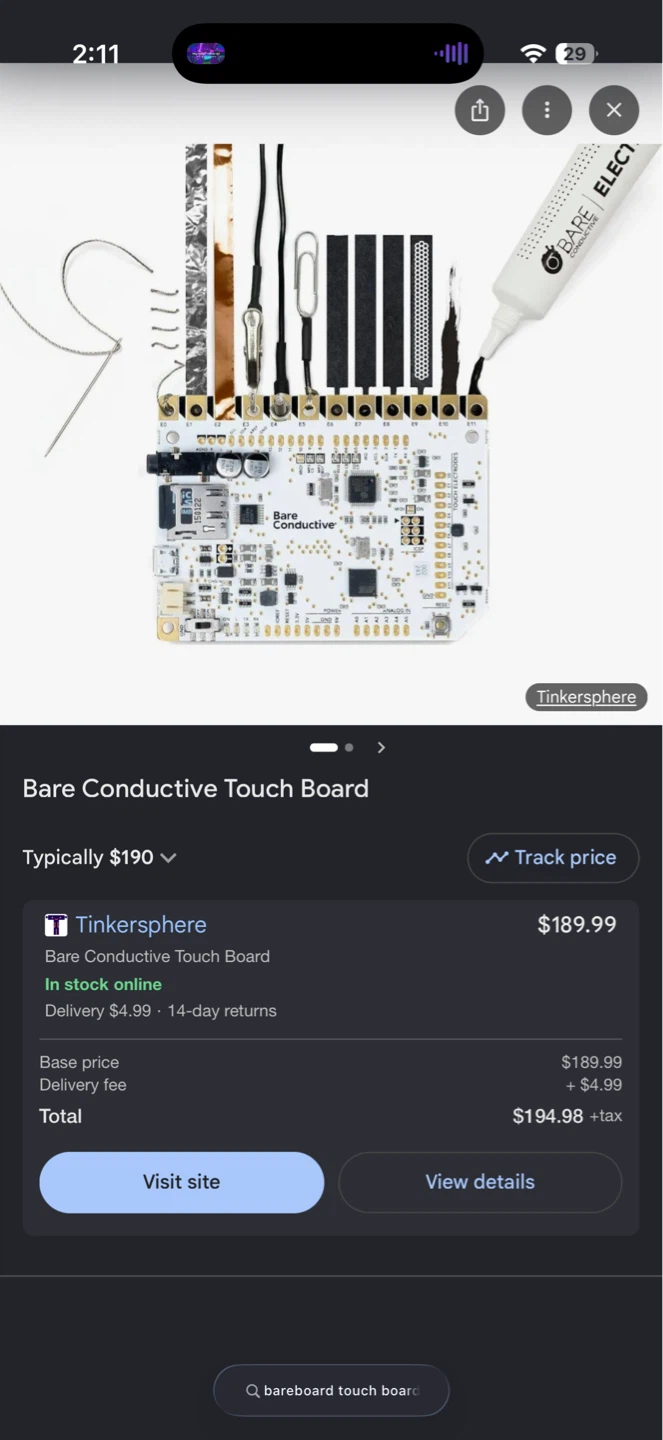Bare Conductive Touch Board