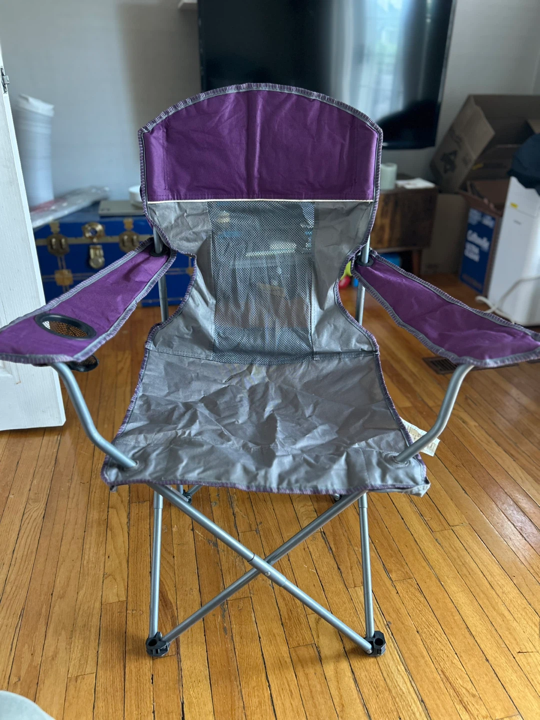 Two Purple Folding Camping Chair