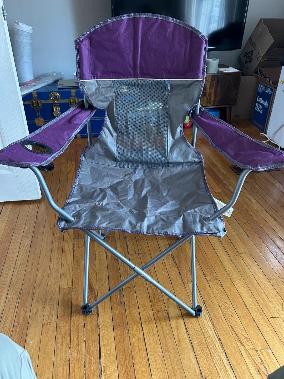 Two Purple Folding Camping Chair - photo 2