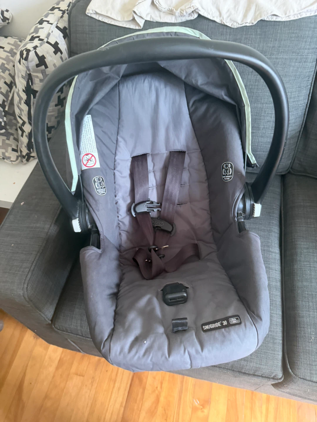 Graco SnugRide 30 Infant Car Seat stroller and base