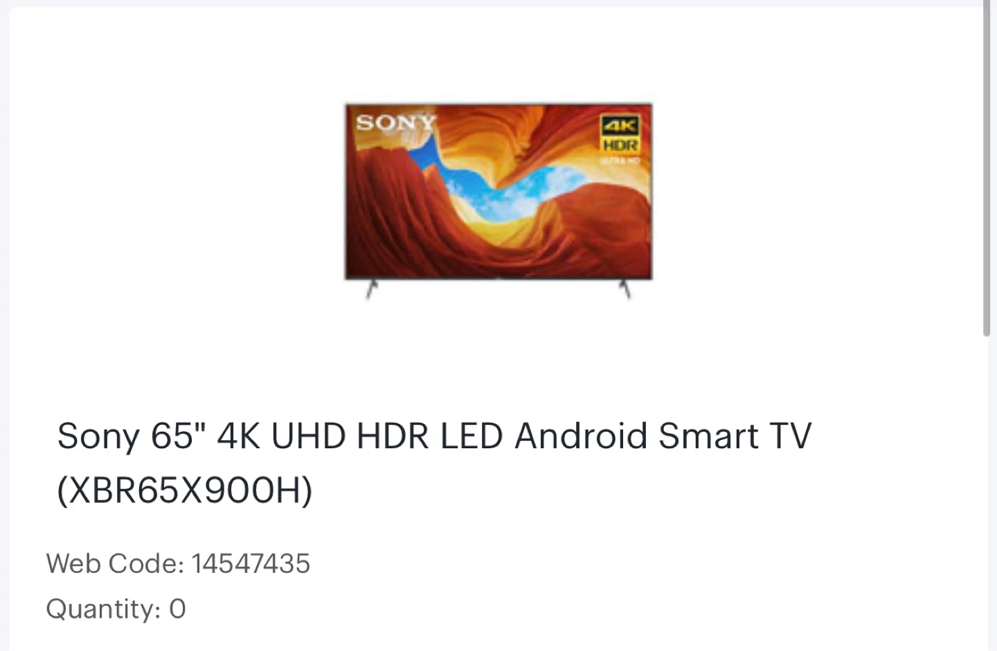 Sony 65" 4K UHD HDR LED Android Smart TV - photo 4