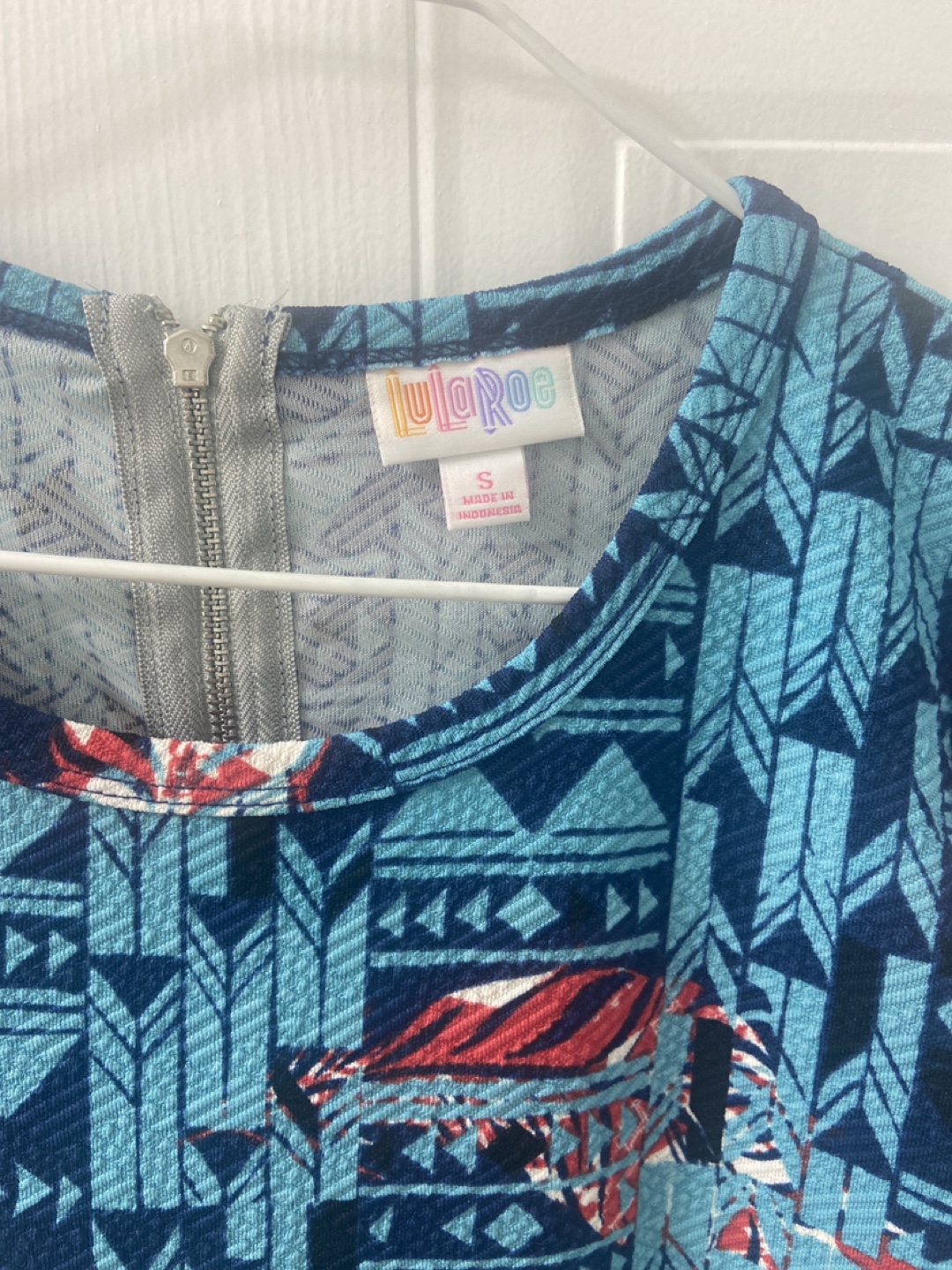 LuLaRoe Blue Geometric Print Dress - photo 3