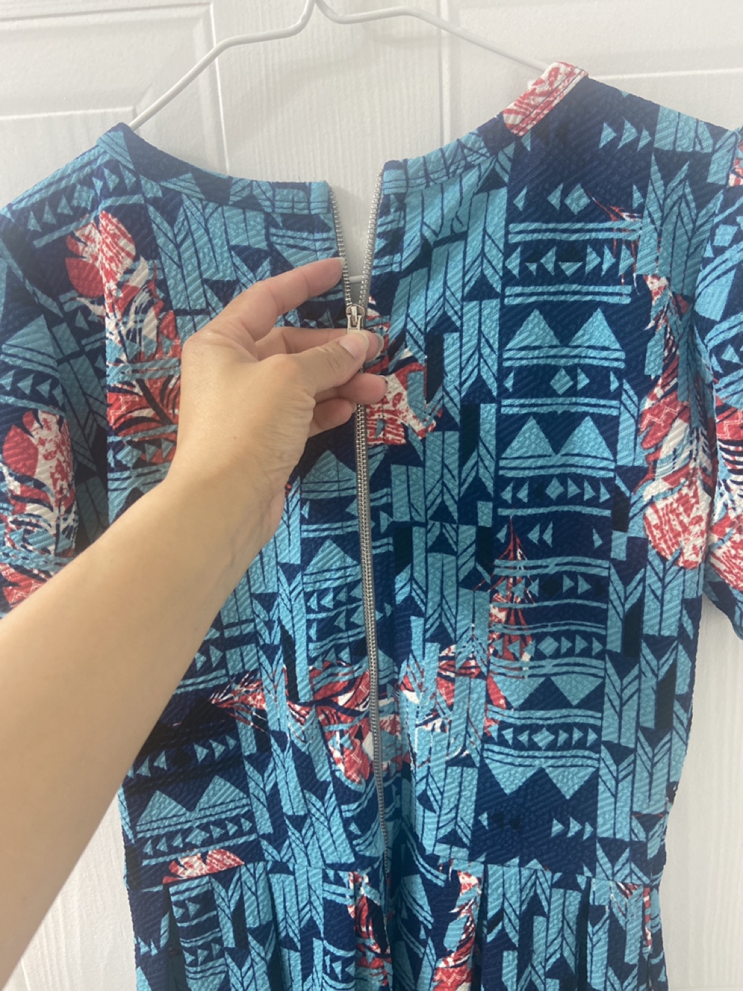 LuLaRoe Blue Geometric Print Dress - photo 4