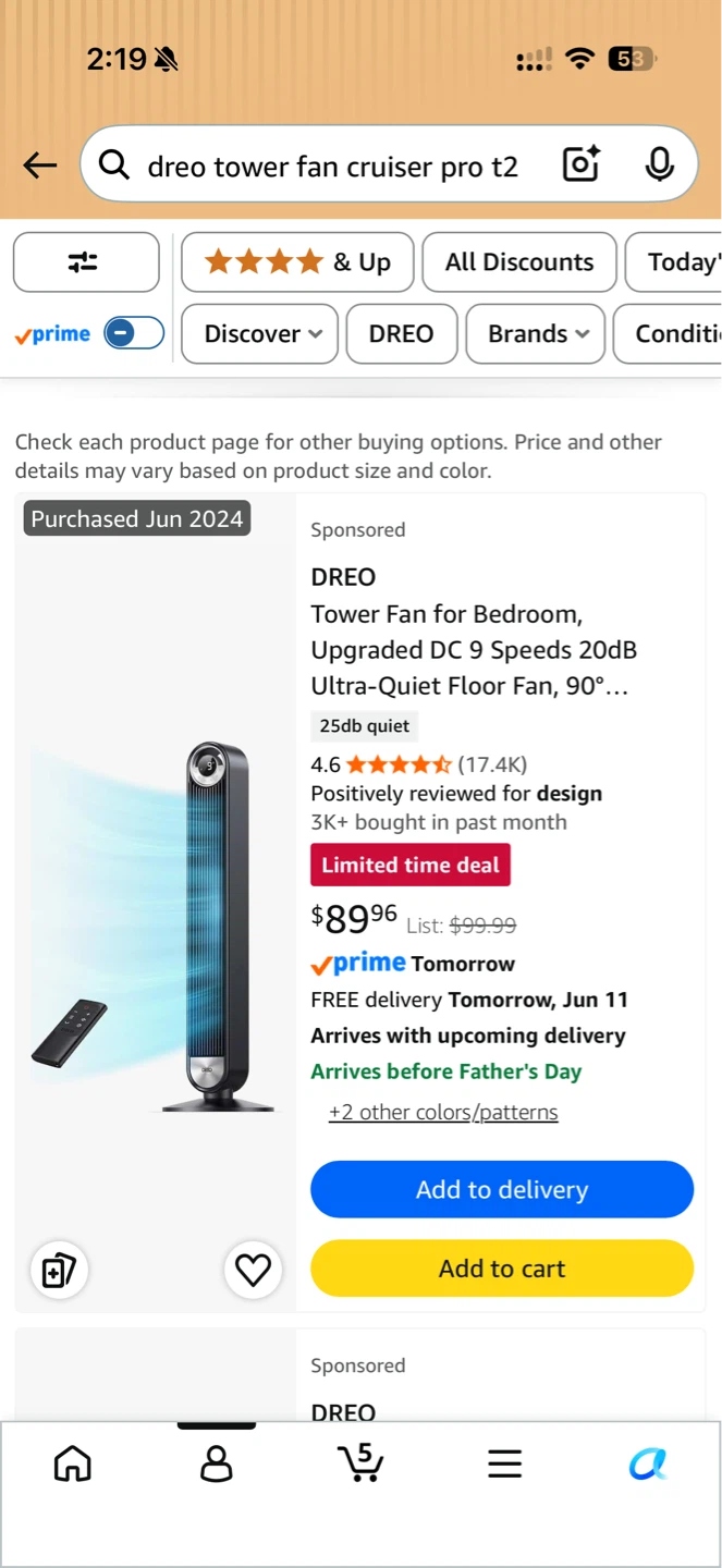 Dreo Tower Fan Cruiser Pro T2 - photo 3