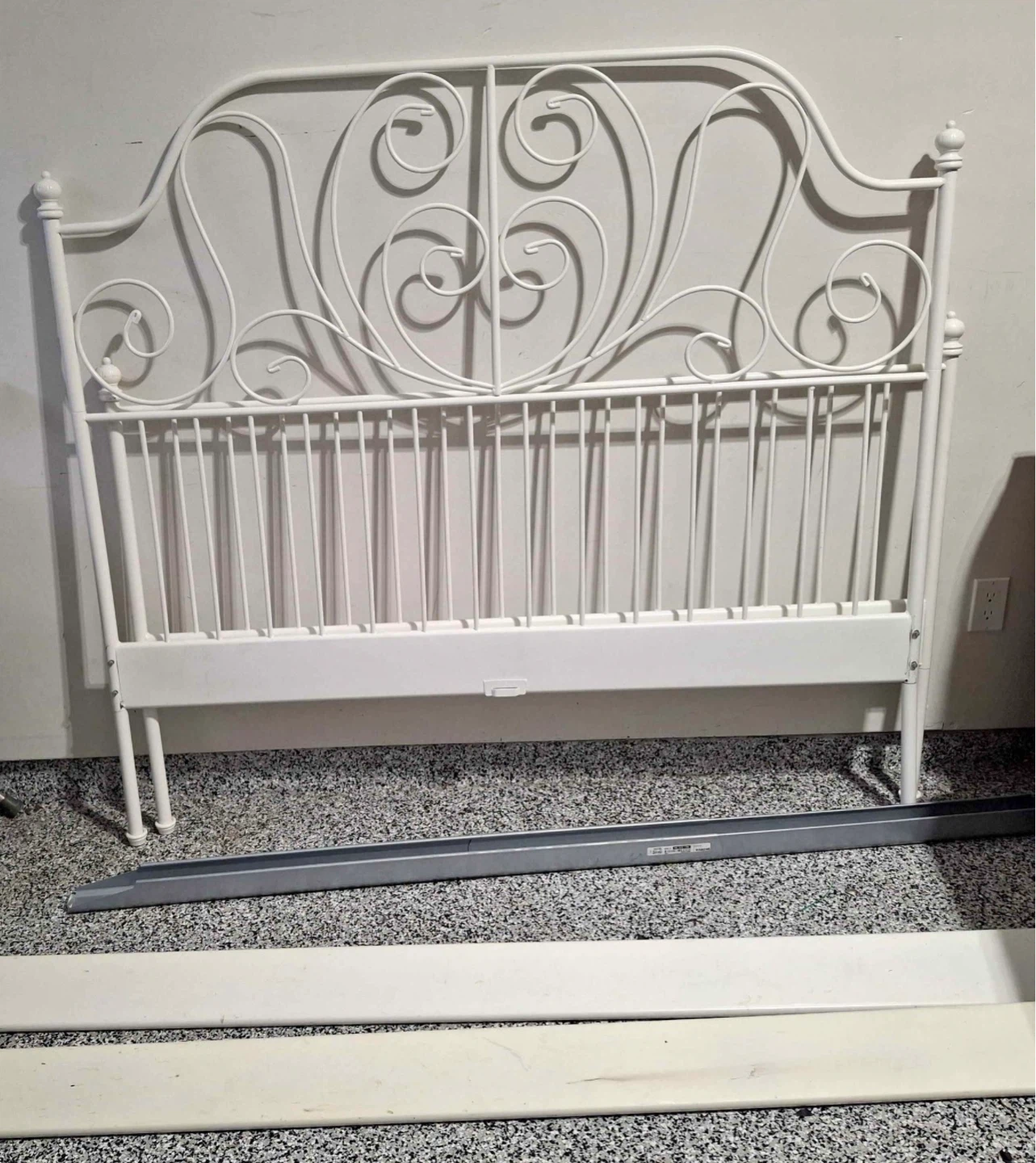 White Metal Bed Frame