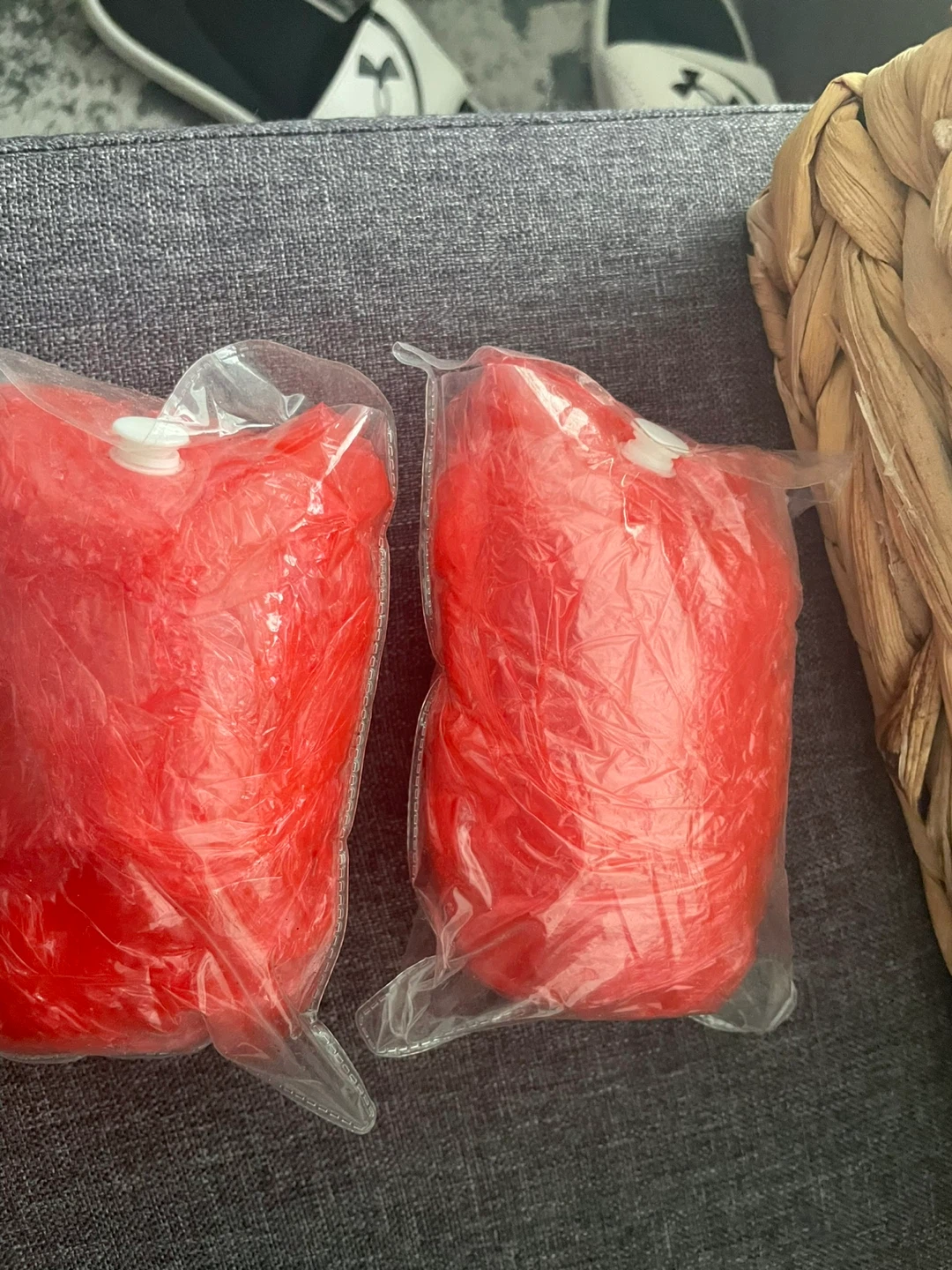 Red plastic raincoats  - Set of 2