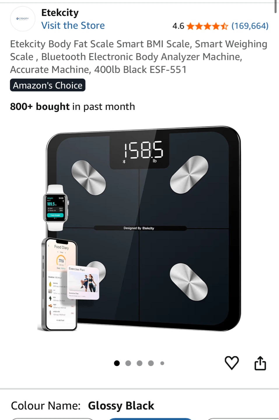Etekcity Smart Body Fat Scale – Bluetooth BMI Scale
