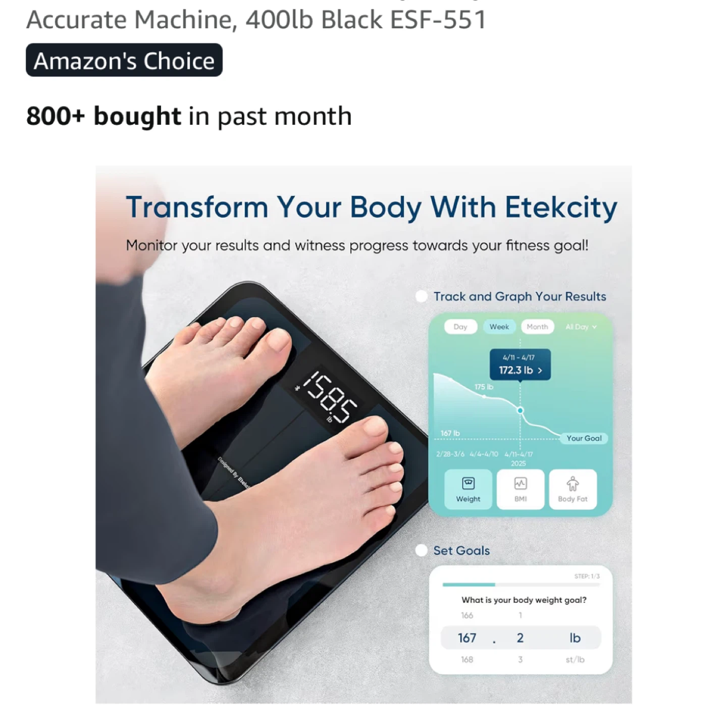Etekcity Smart Body Fat Scale – Bluetooth BMI Scale - photo 3