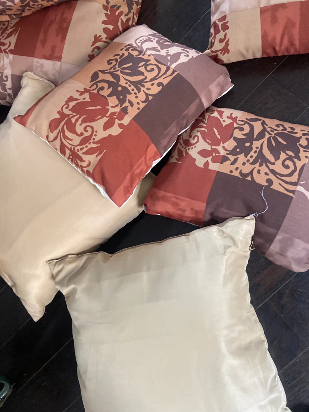 Throw Pillows Set - Brown, Beige, Red Pattern - photo 4