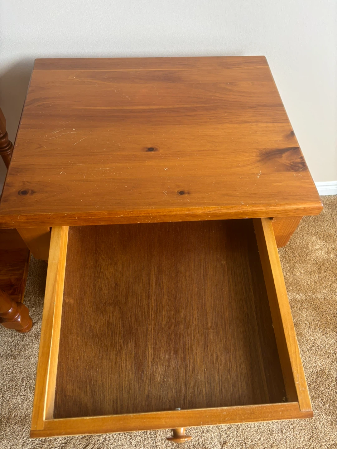 Solid Wooden End Tables With Drawers - photo 5