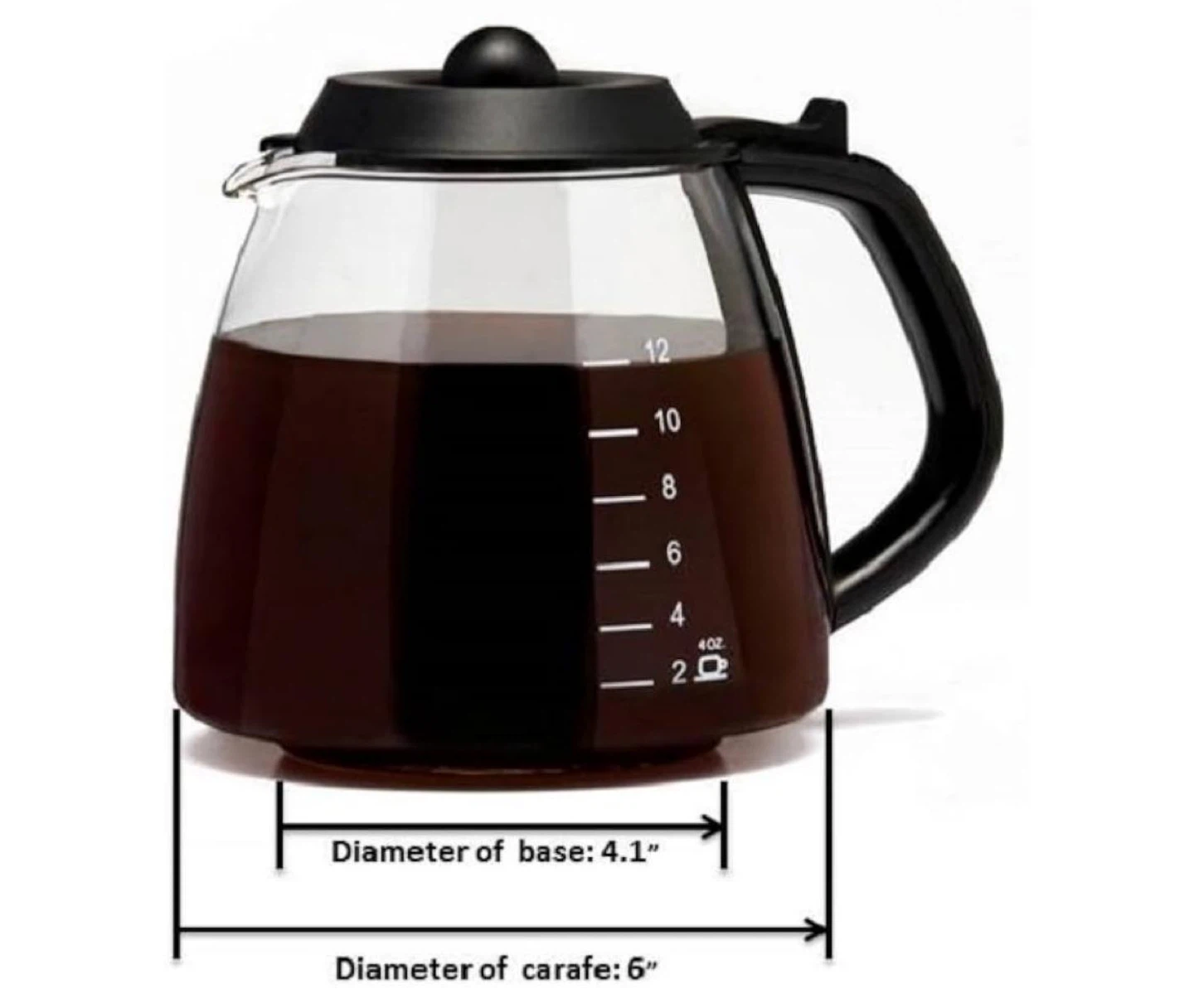 Replacement Coffee Carafe with 2 Lids - photo 2