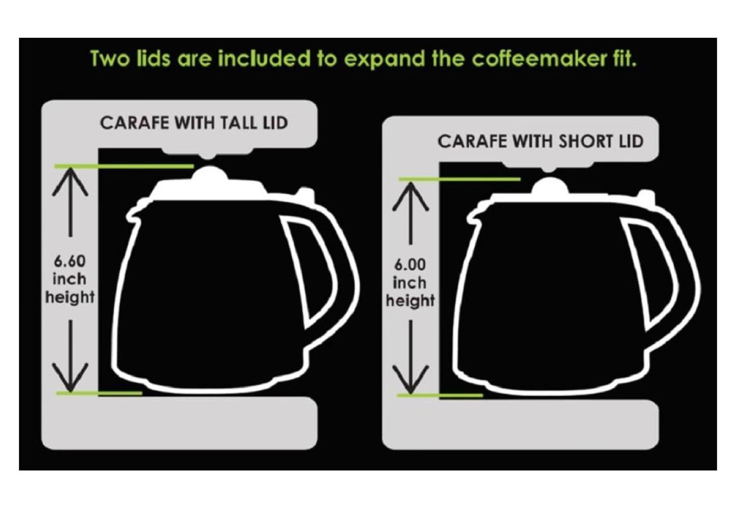 Replacement Coffee Carafe with 2 Lids - photo 3