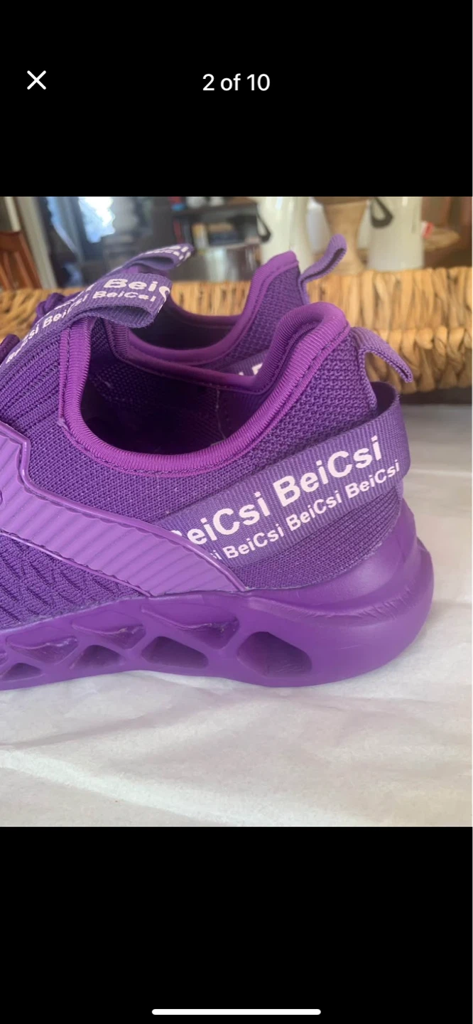 New Women’s slip on BeiCsi Purple Athletic Shoes - photo 3