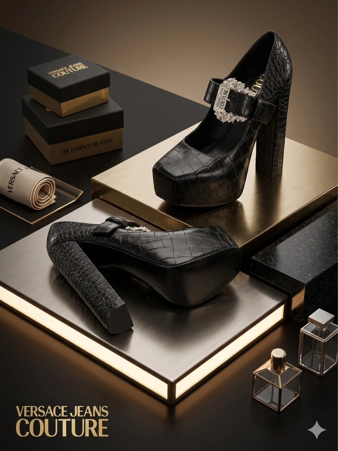 Authentic Versace Jeans Couture Platform Heels - photo 2