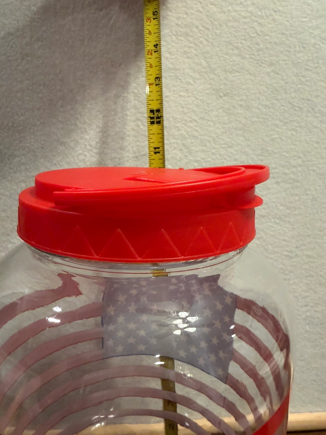 Glass Sun Tea Beverage Dispenser with American Flag Design - photo 3