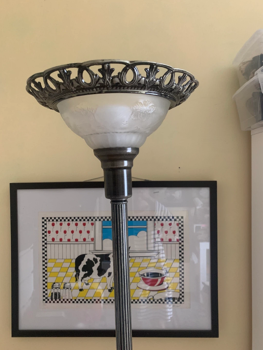 Vintage Floor Lamp with Ornate Details - photo 2