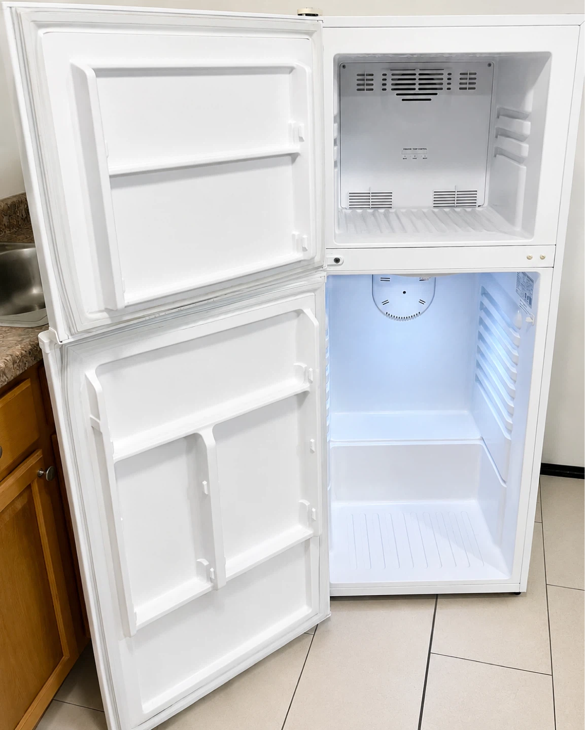 Haier White Two-Door Compact Refrigerator - photo 2