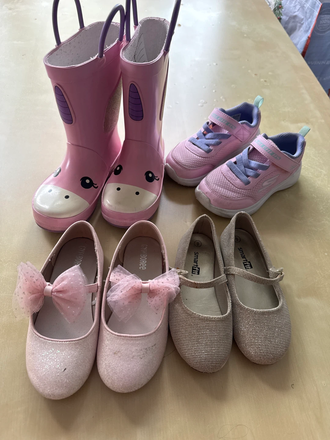 Girls' Shoes Bundle: Boots, Sneakers, Flats