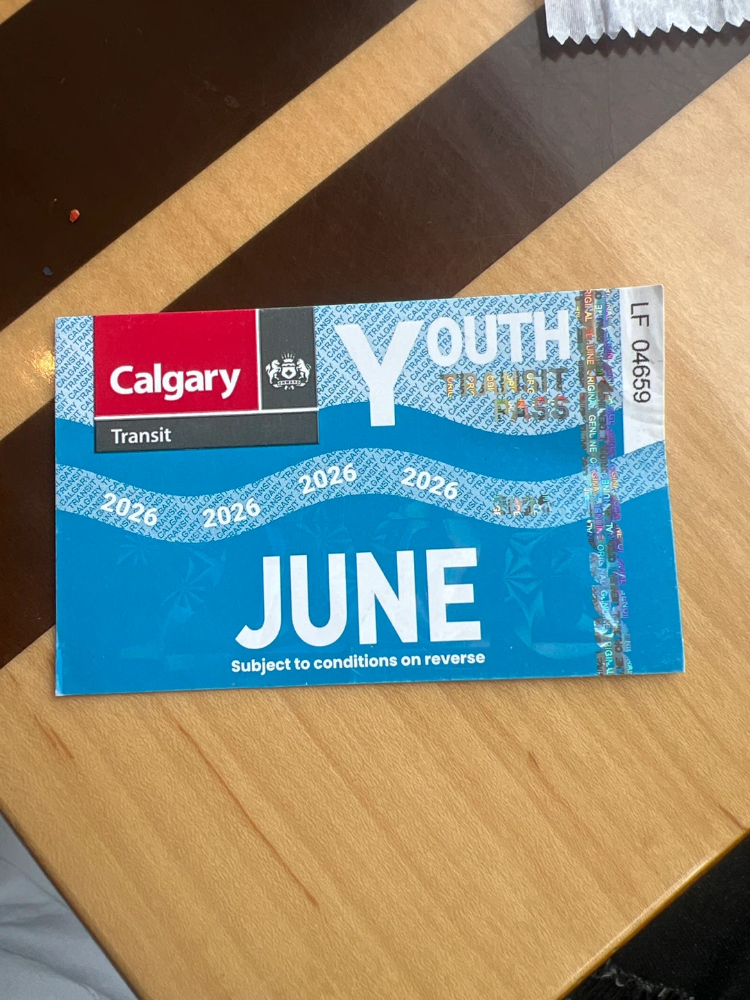 Calgary Transit Youth Pass - June 2026