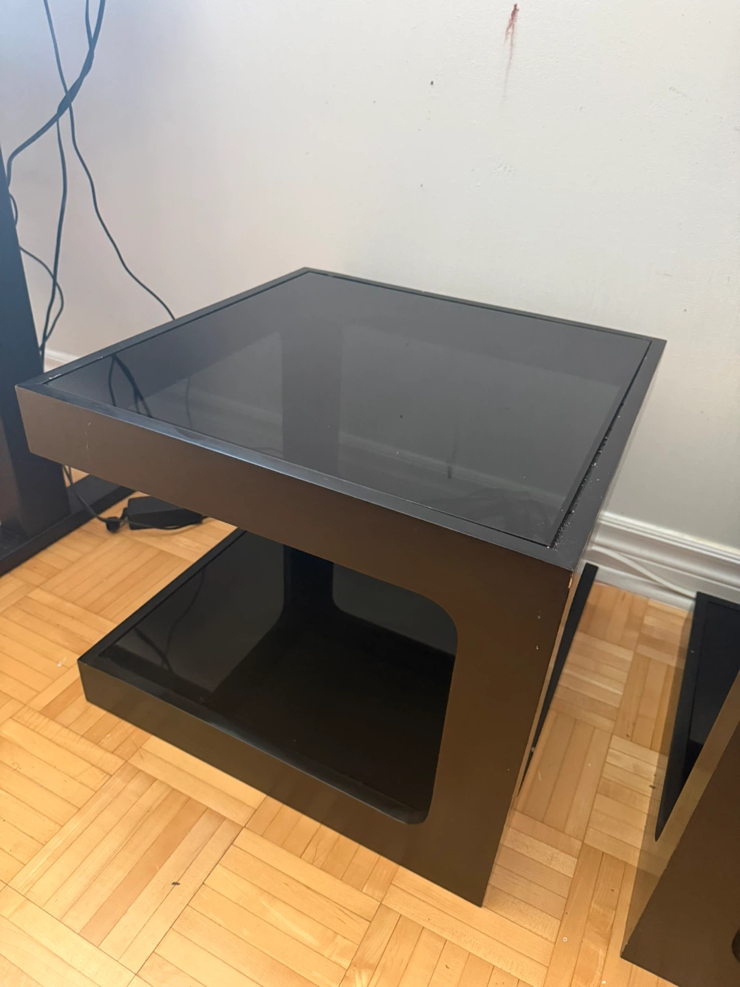 Black End Tables with Glass Tops (Set of 2) - photo 5