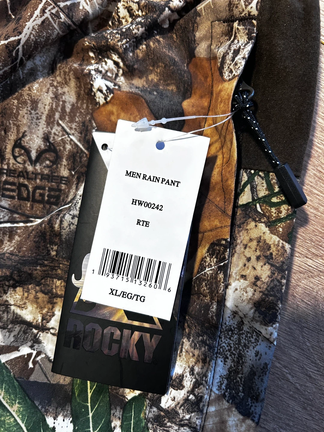 Rocky Men’s Realtree EDGE Rain Suit — XL (Jacket + Pants Set) - photo 2