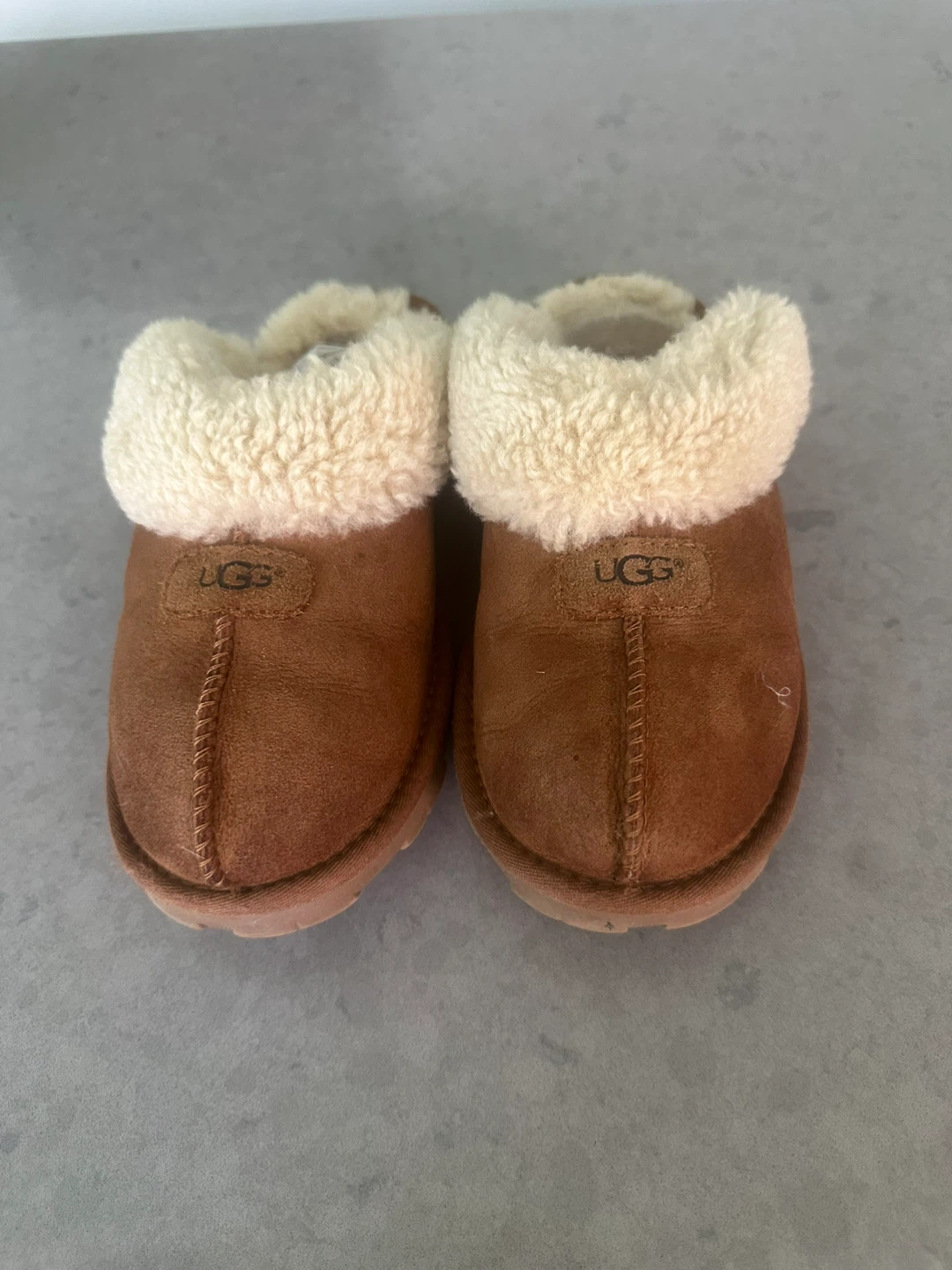 UGG Australia Brown Suede Shearling Lined Clogs Size 7 - photo 2