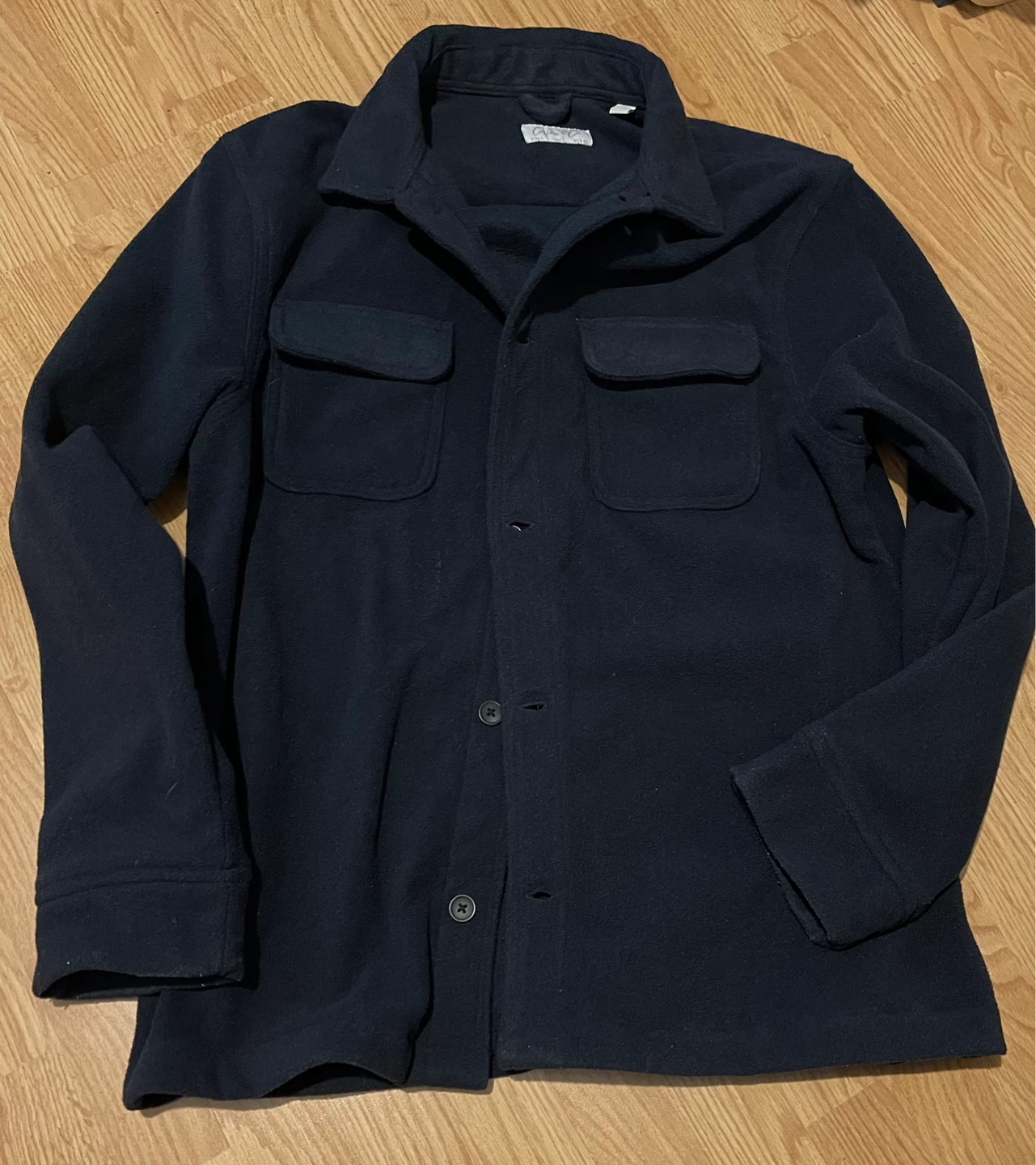 Fleece Shirt Jacket Black Mens Size Large - photo 2