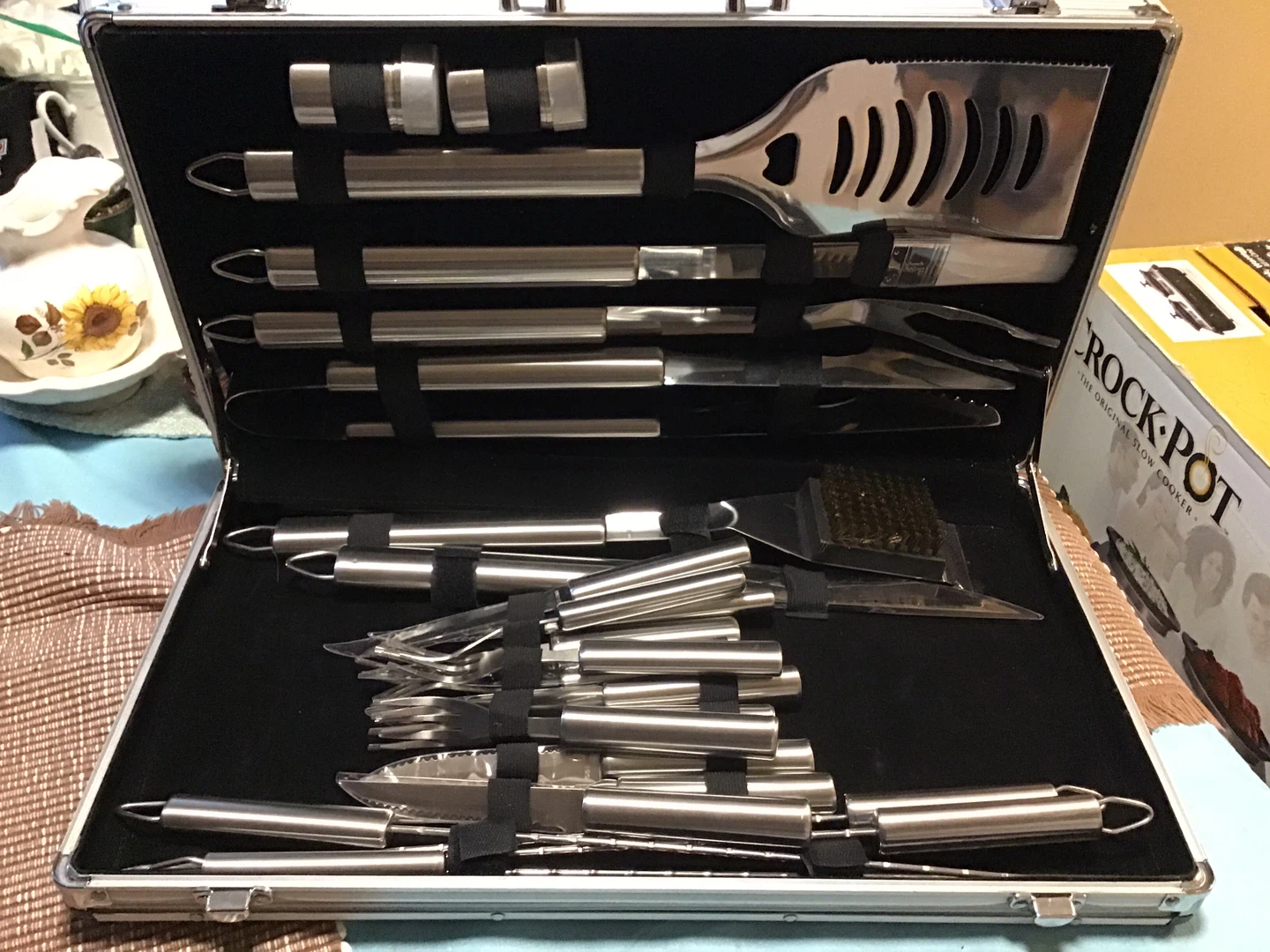 New 24 piece stainless steel bbq tools must sell by Friday night