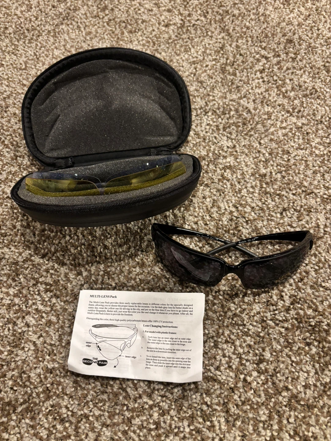 NEW Rodale Multi-Lens Sports Sunglasses Pack (3 Colors/ Lenses)