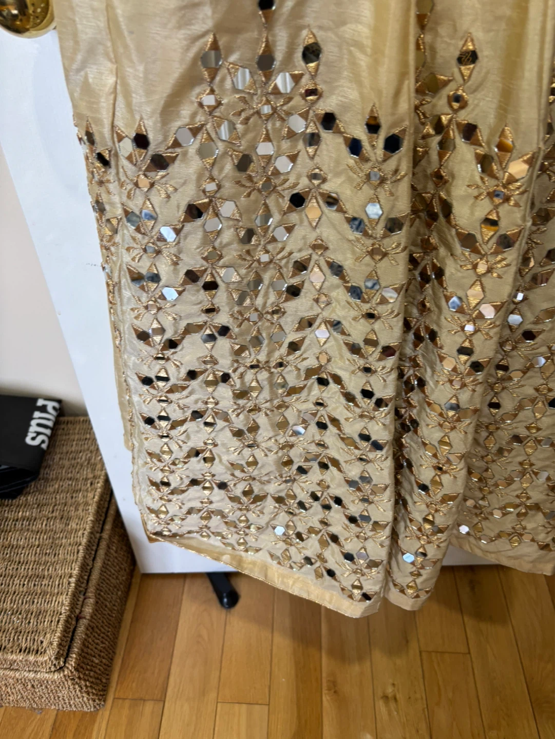 Gold Mirror Work Anarkali Dress - photo 2